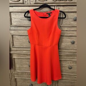 Vibrant Orange Sleeveless Dress